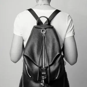 Rebecca Minkoff Black & White Leather Pebbled Textured Women\'s Backpack Rebecca Minkoff Julian Leather Backpack | Nordstrom main image 2